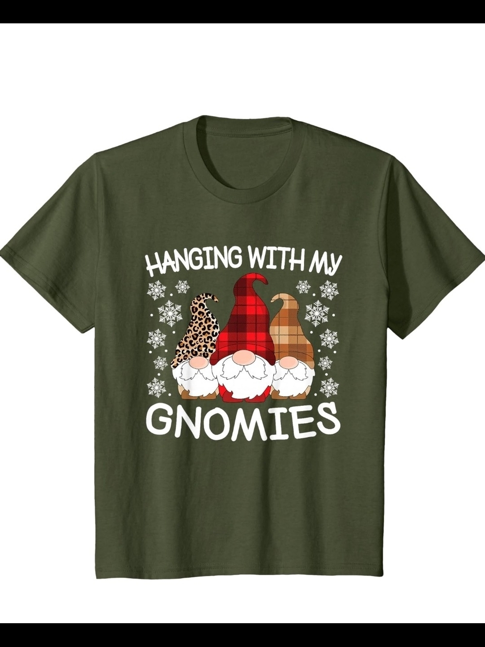 Hanging With My Gnomies Short Sleeve Tee - Olive